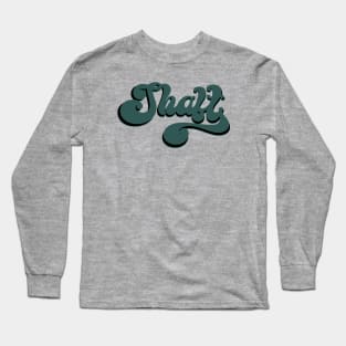 Shaft-Retro Vintage Text Long Sleeve T-Shirt